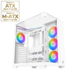 XIGMATEK AQUA V ARGB Mid Tower Case White
